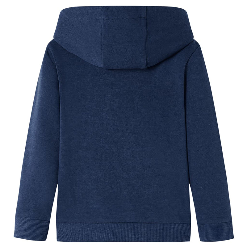 Afbeelding laden in galerijviewer, Vidaxl kindertrui met capuchon 116 gemêleerd marineblauw en oranje
