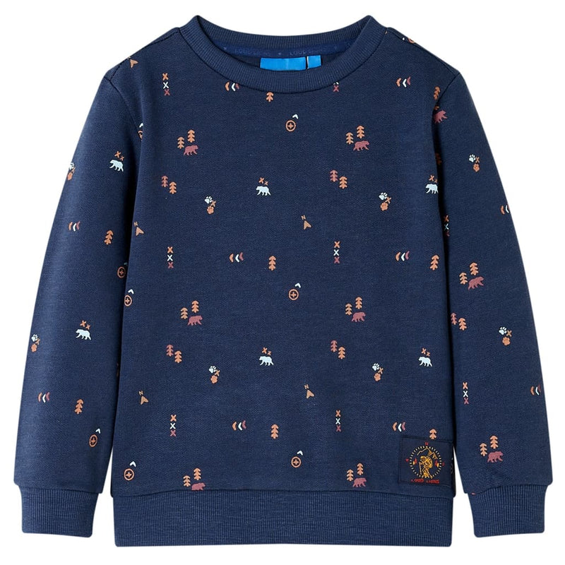 Afbeelding laden in galerijviewer, Vidaxl kindertrui 116 gemêleerd marineblauw
