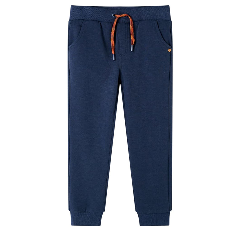 Afbeelding laden in galerijviewer, Vidaxl kinderjoggingbroek 104 gemêleerd marineblauw
