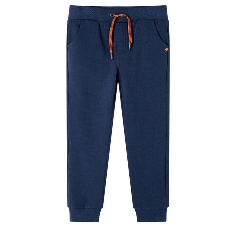Afbeelding laden in galerijviewer, VidaXL Kinderjoggingbroek 140 gemêleerd marineblauw
