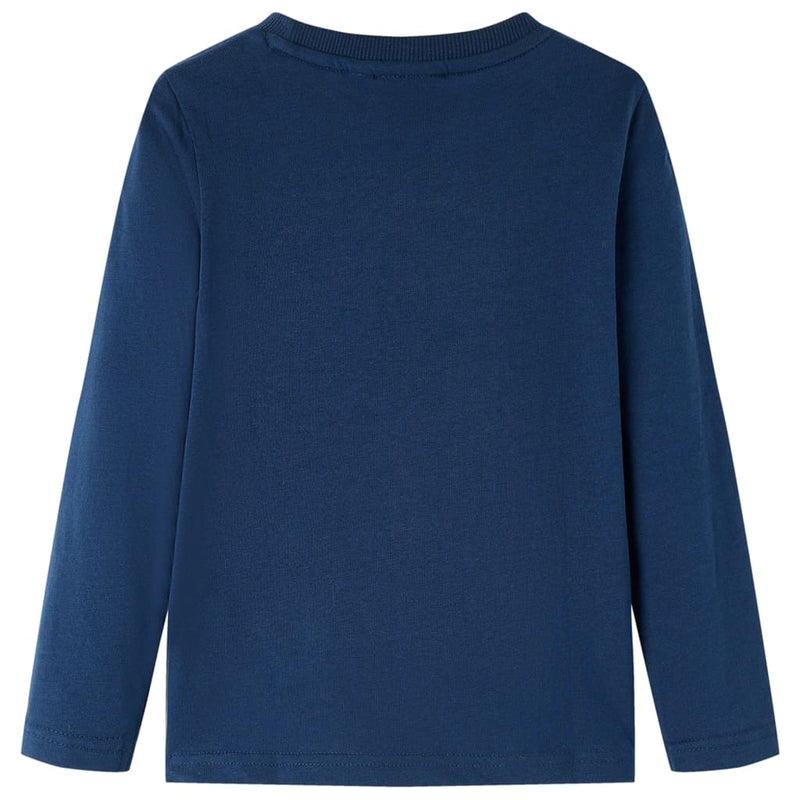 Afbeelding laden in galerijviewer, Vidaxl kindershirt met lange mouwen 128 marineblauw
