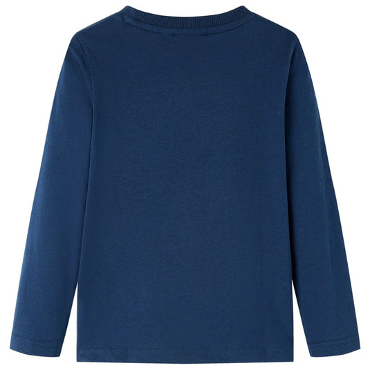 Vidaxl kindershirt met lange mouwen 128 marineblauw