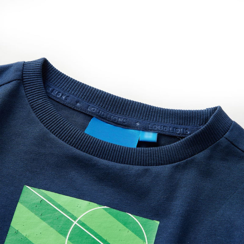 Afbeelding laden in galerijviewer, Vidaxl kindershirt met lange mouwen 128 marineblauw
