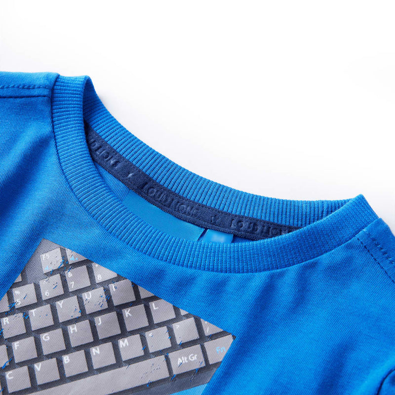 Afbeelding laden in galerijviewer, VidaXL Kindershirt met lange mouwen 116 kobaltblauw

