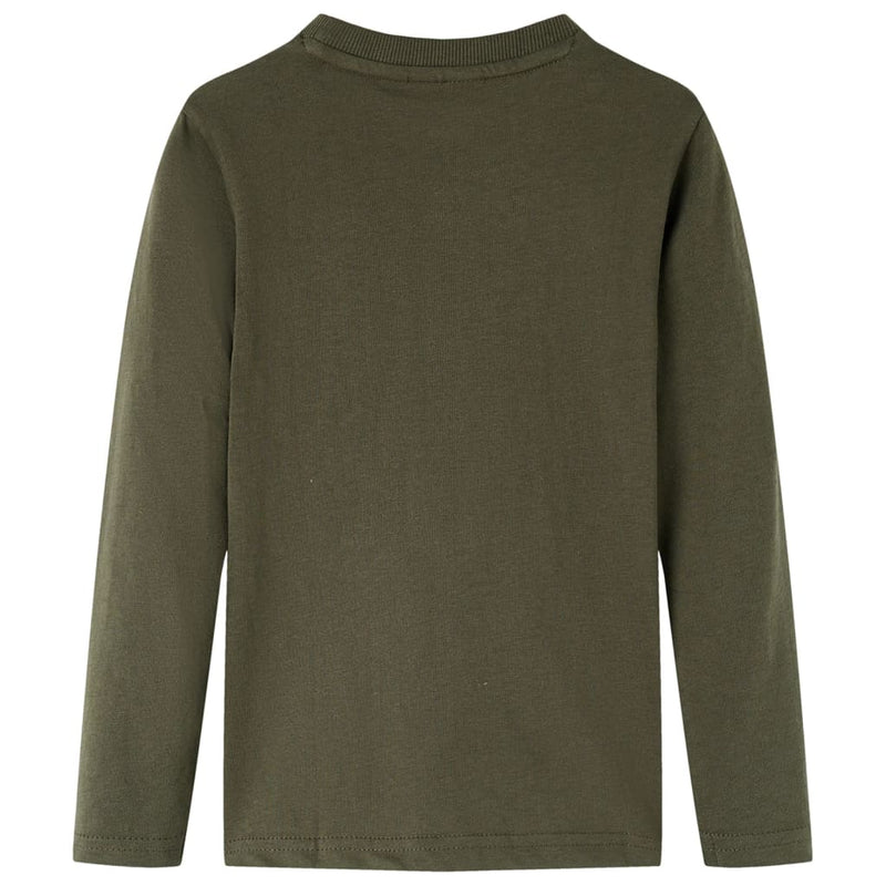 Afbeelding laden in galerijviewer, Vidaxl kindershirt met lange mouwen 104 kakikleurig
