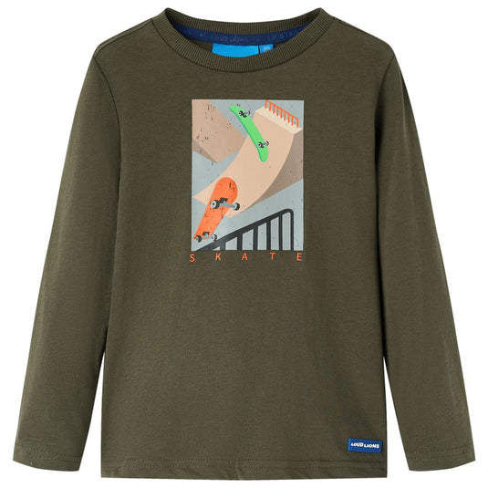 Vidaxl kindershirt met lange mouwen 116 kakikleurig