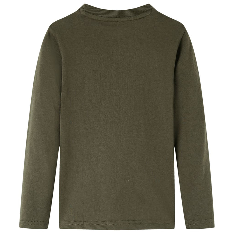 Afbeelding laden in galerijviewer, Vidaxl kindershirt met lange mouwen 116 kakikleurig
