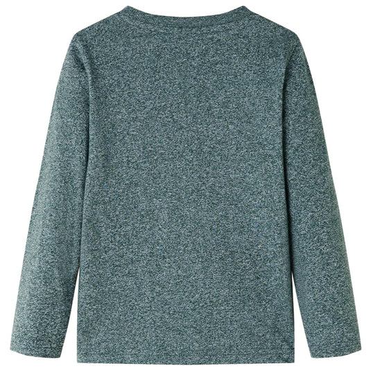 Vidaxl kindershirt met lange mouwen 104 gemêleerd donkergroen