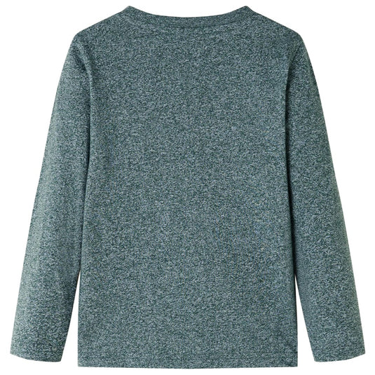 Vidaxl kindershirt met lange mouwen 116 gemêleerd donkergroen