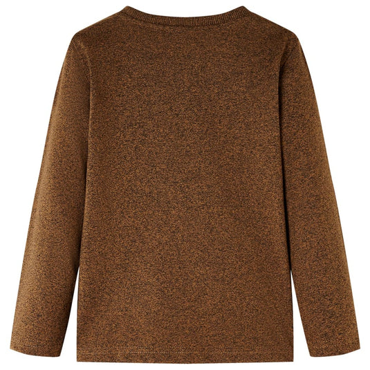 Vidaxl kindershirt met lange mouwen 104 gemêleerd cognackleur