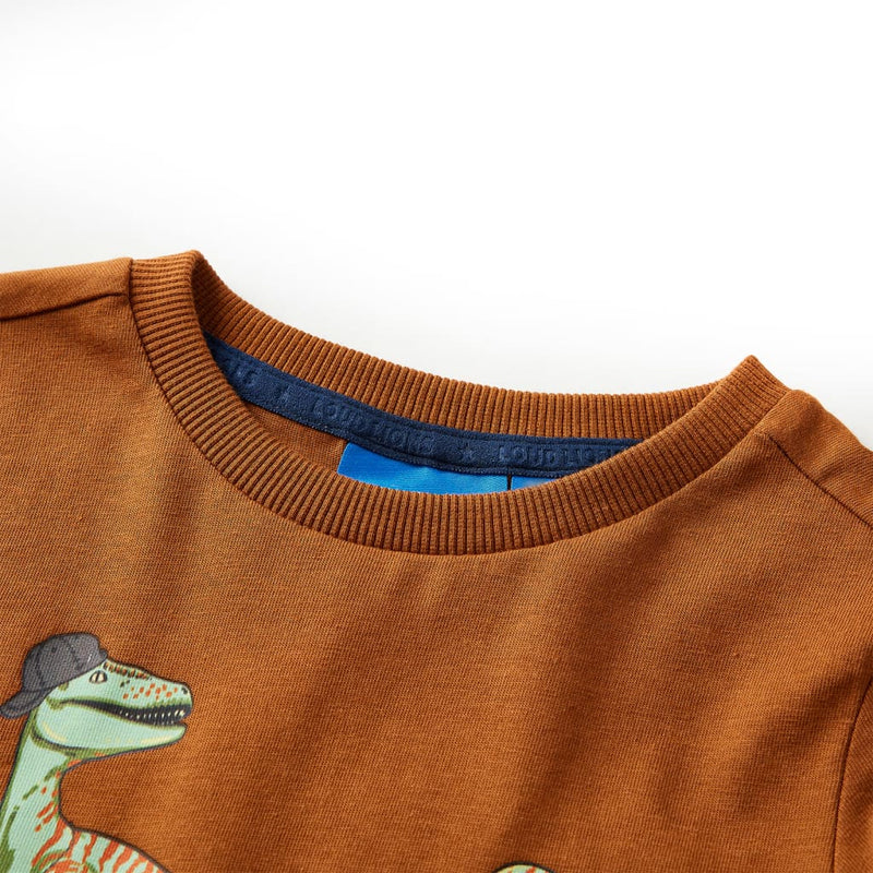 Afbeelding laden in galerijviewer, Vidaxl kindershirt met lange mouwen 104 cognackleurig
