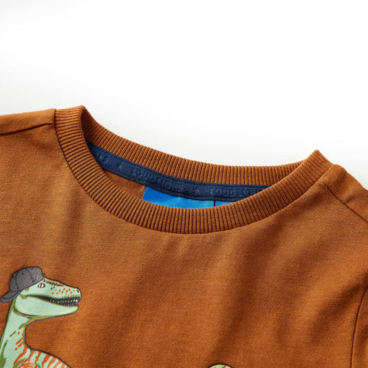 Vidaxl kindershirt met lange mouwen 104 cognackleurig
