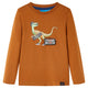 Vidaxl kindershirt met lange mouwen 116 cognackleurig