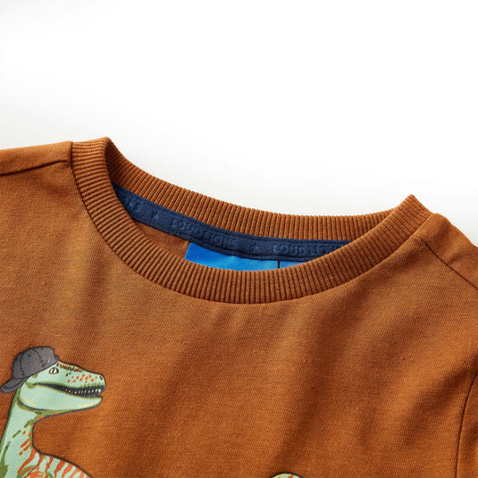 Vidaxl kindershirt met lange mouwen 116 cognackleurig