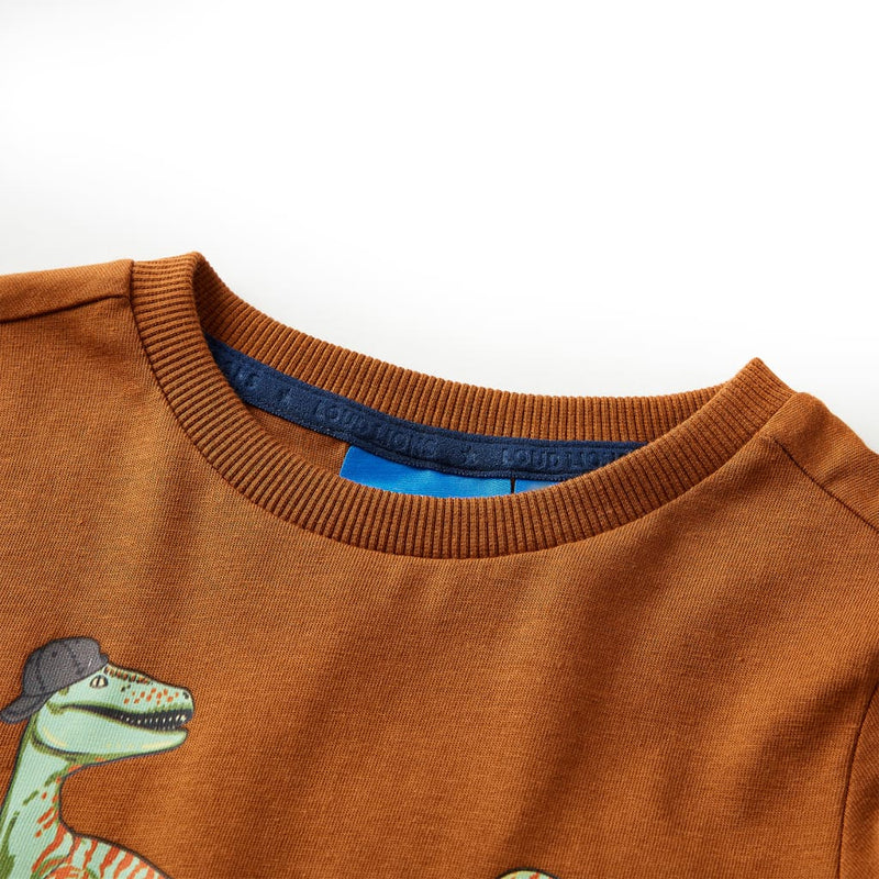 Afbeelding laden in galerijviewer, VidaXL Kindershirt met lange mouwen 128 cognackleurig
