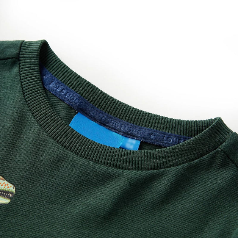Afbeelding laden in galerijviewer, Vidaxl kindershirt met lange mouwen 92 donkergroen
