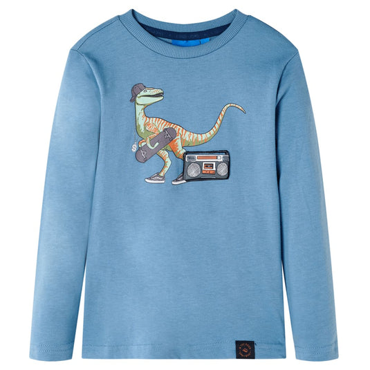 Vidaxl kindershirt met lange mouwen 92 medium blauw
