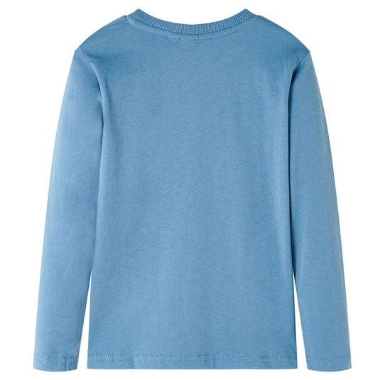 Vidaxl kindershirt met lange mouwen 92 medium blauw