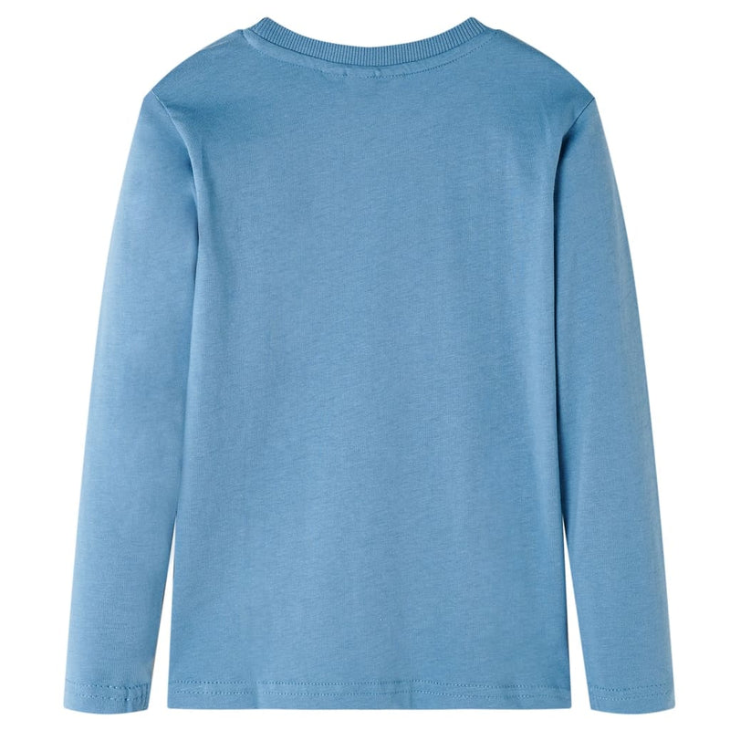 Afbeelding laden in galerijviewer, VidaXL Kindershirt met lange mouwen 140 medium blauw
