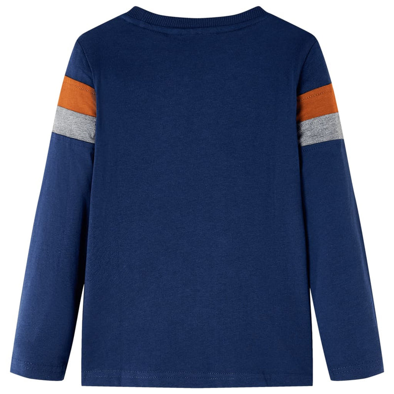 Afbeelding laden in galerijviewer, Vidaxl kindershirt met lange mouwen 116 marineblauw
