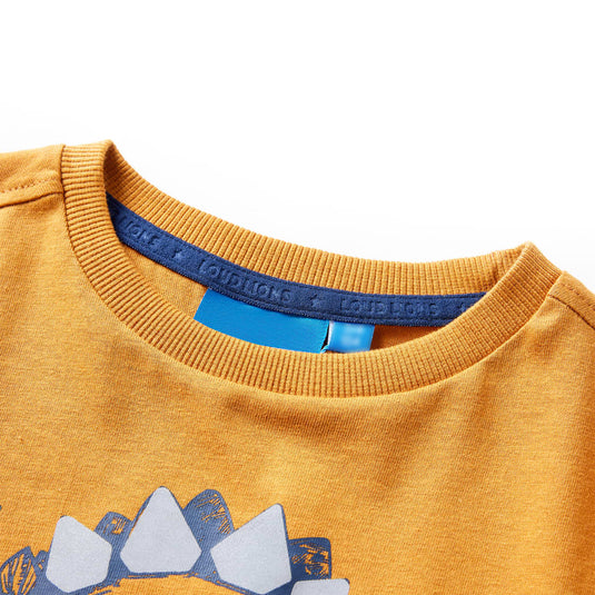 Vidaxl kindershirt met lange mouwen 128 donkerokerkleurig