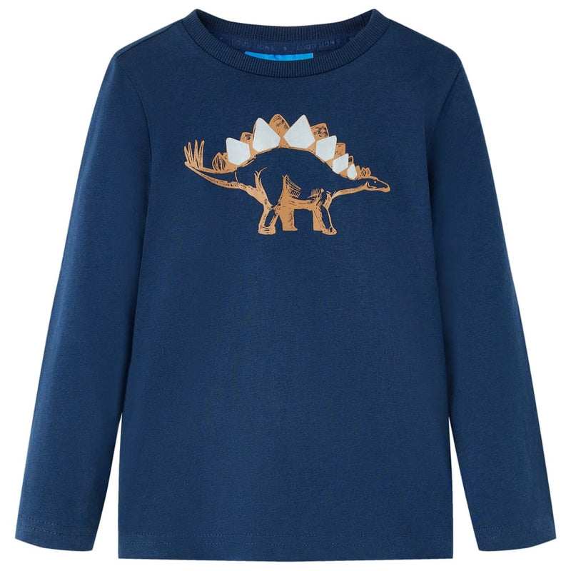 Afbeelding laden in galerijviewer, Vidaxl kindershirt met lange mouwen 116 marineblauw
