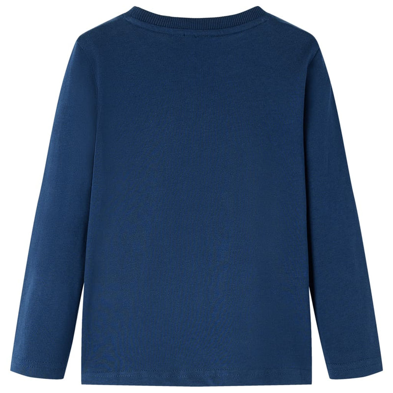 Afbeelding laden in galerijviewer, Vidaxl kindershirt met lange mouwen 116 marineblauw
