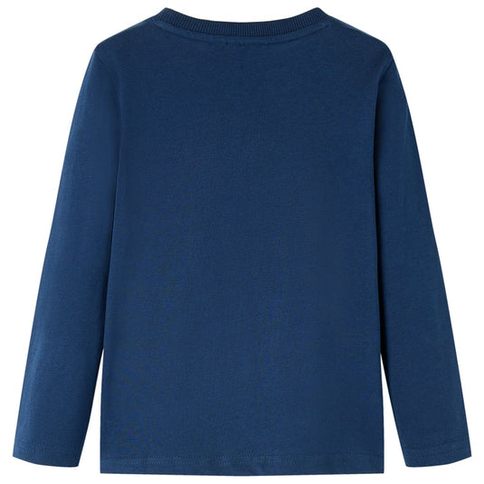 VidaXL Kindershirt met lange mouwen 140 marineblauw