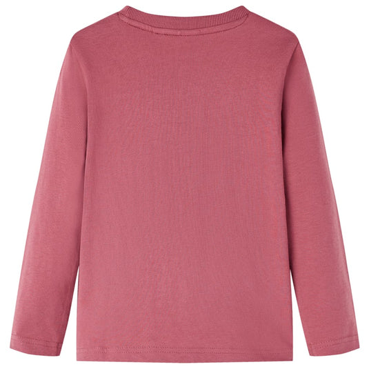 Vidaxl kindershirt met lange mouwen 140 donkerrood