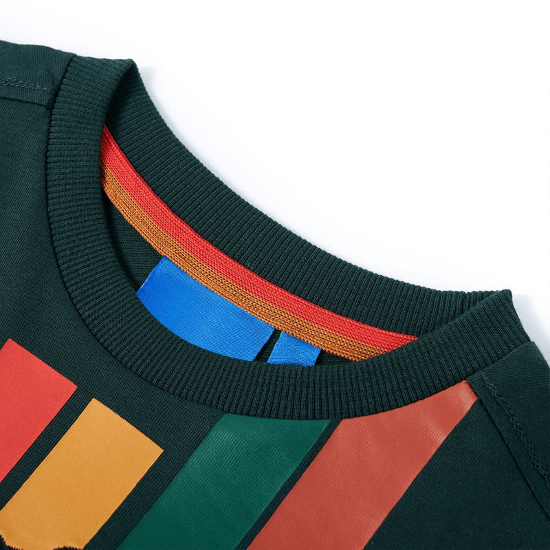 Afbeelding laden in galerijviewer, Vidaxl kindershirt met lange mouwen 104 donkergroen
