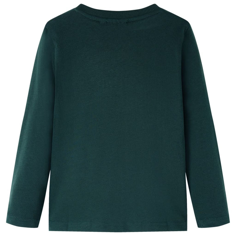 Afbeelding laden in galerijviewer, Vidaxl kindershirt met lange mouwen 116 donkergroen
