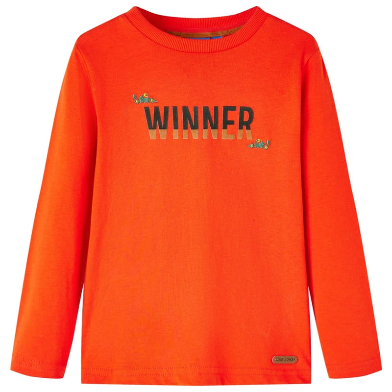 Afbeelding laden in galerijviewer, Vidaxl kindershirt met lange mouwen 104 felroranje
