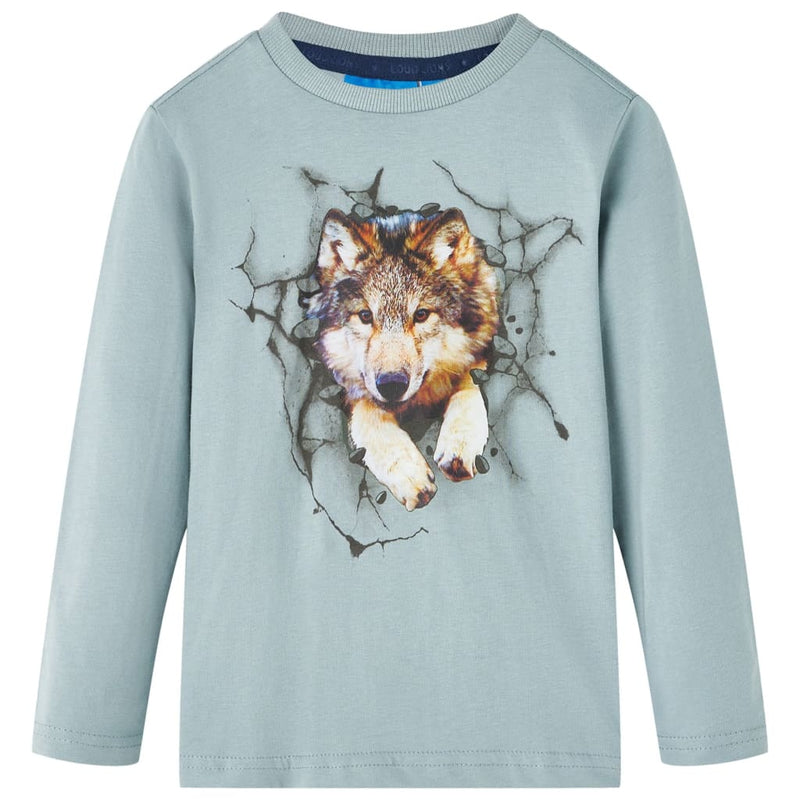 Afbeelding laden in galerijviewer, VidaXL Kindershirt met lange mouwen 116 lichtblauw
