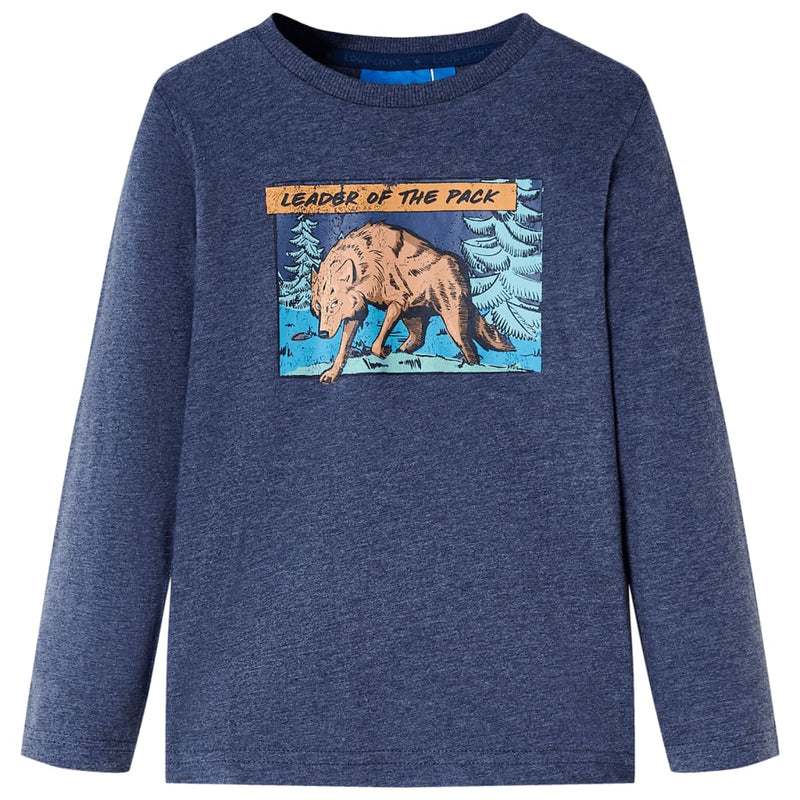 Afbeelding laden in galerijviewer, VidaXL Kindershirt met lange mouwen 116 gemêleerd donkerblauw
