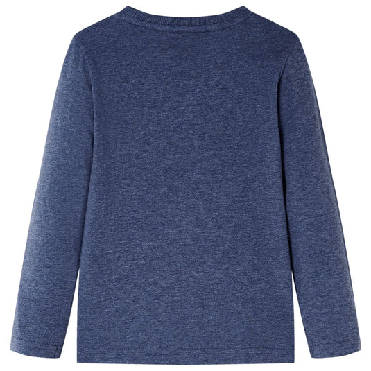 VidaXL Kindershirt met lange mouwen 116 gemêleerd donkerblauw