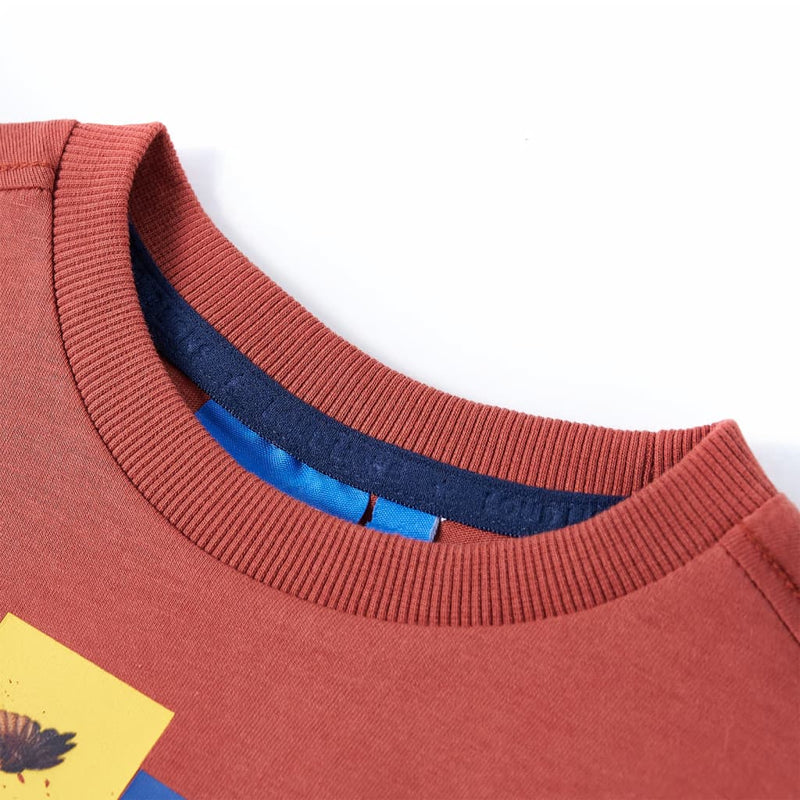 Afbeelding laden in galerijviewer, VidaXL Kindershirt met lange mouwen 92 hennakleurig
