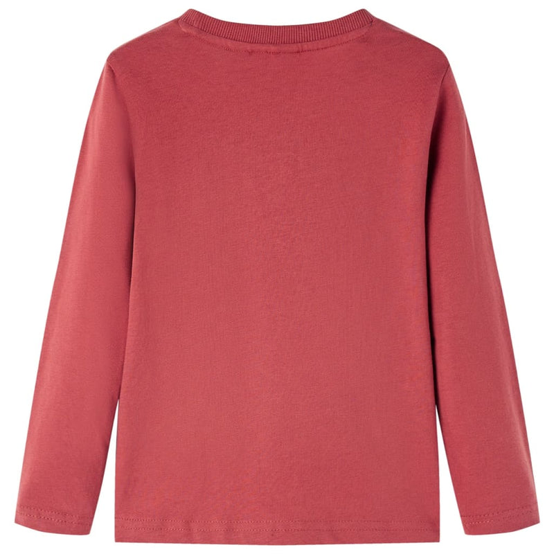 Afbeelding laden in galerijviewer, Vidaxl kindershirt met lange mouwen 116 roodbruin
