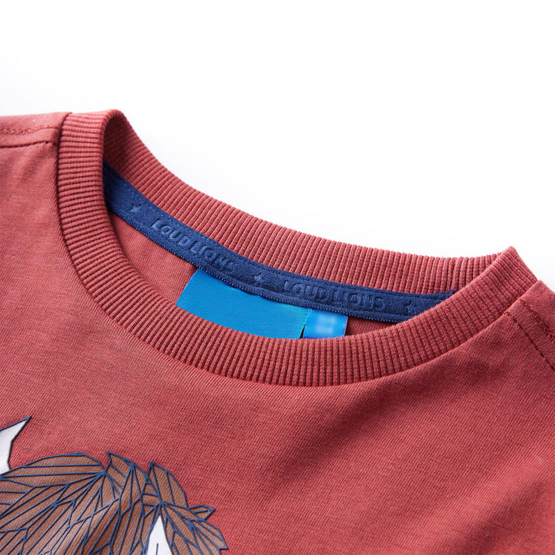 Afbeelding laden in galerijviewer, Vidaxl kindershirt met lange mouwen 116 roodbruin
