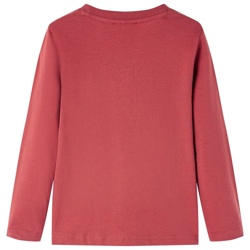 Afbeelding laden in galerijviewer, VidaXL Kindershirt met lange mouwen 128 roodbruin
