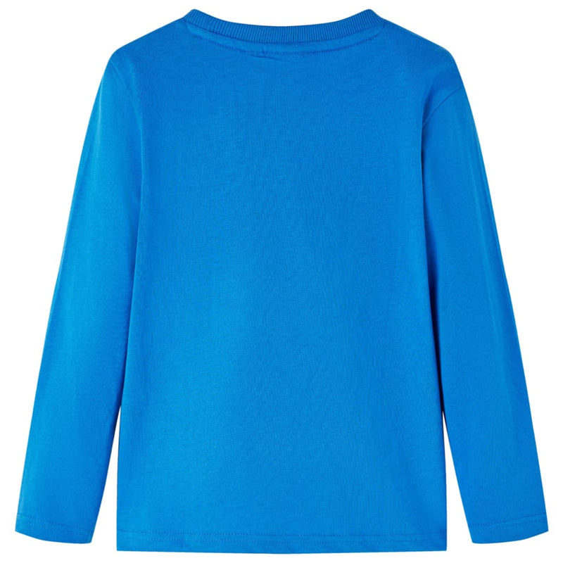 Afbeelding laden in galerijviewer, VidaXL Kindershirt met lange mouwen 104 kobaltblauw
