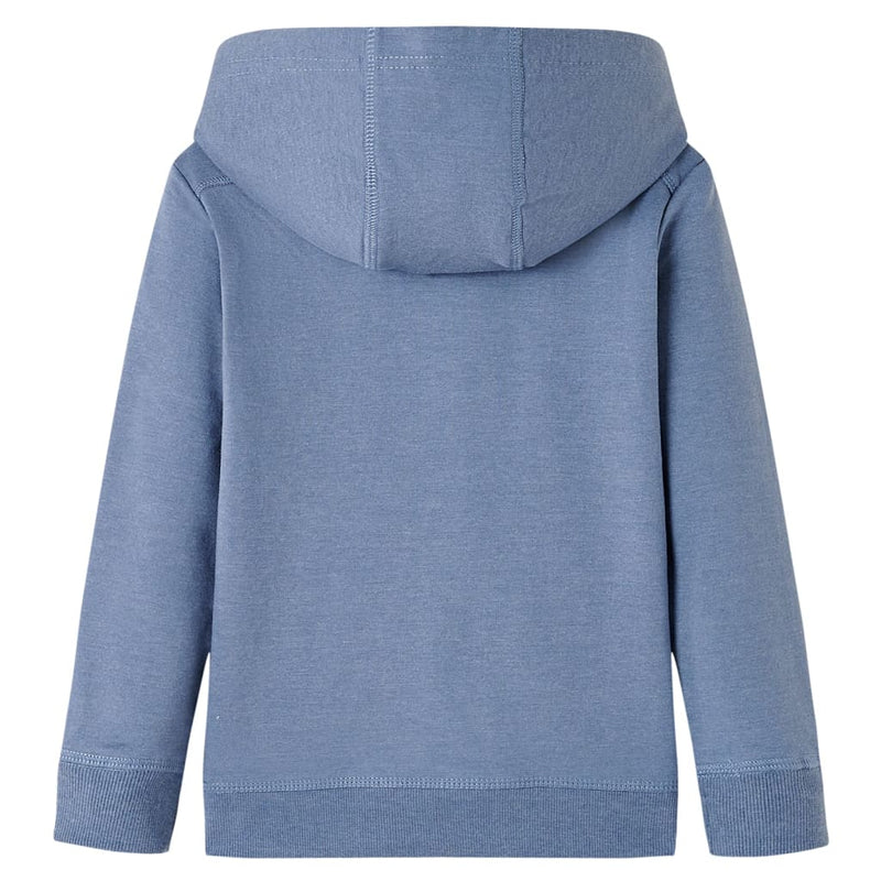 Afbeelding laden in galerijviewer, VidaXL Kindertrui met capuchon 92 gemêleerd blauw
