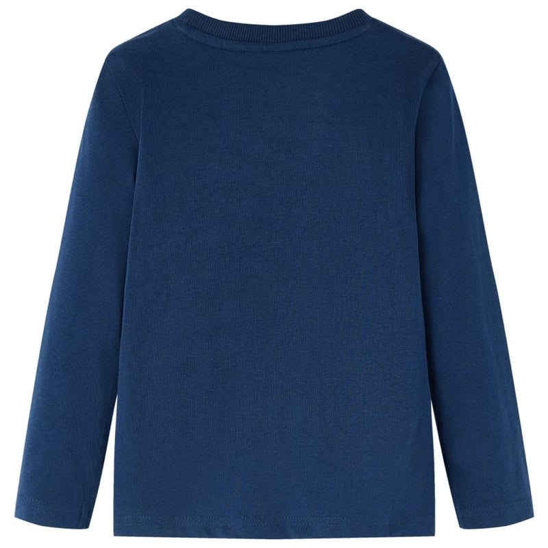 Afbeelding laden in galerijviewer, Vidaxl kindershirt met lange mouwen 128 marineblauw
