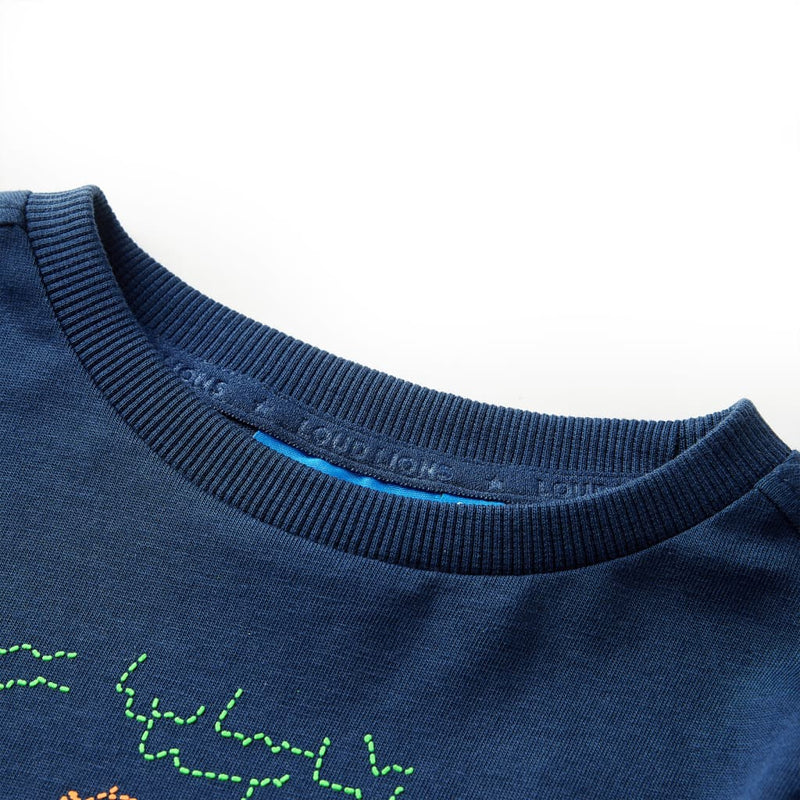 Afbeelding laden in galerijviewer, Vidaxl kindershirt met lange mouwen 128 marineblauw
