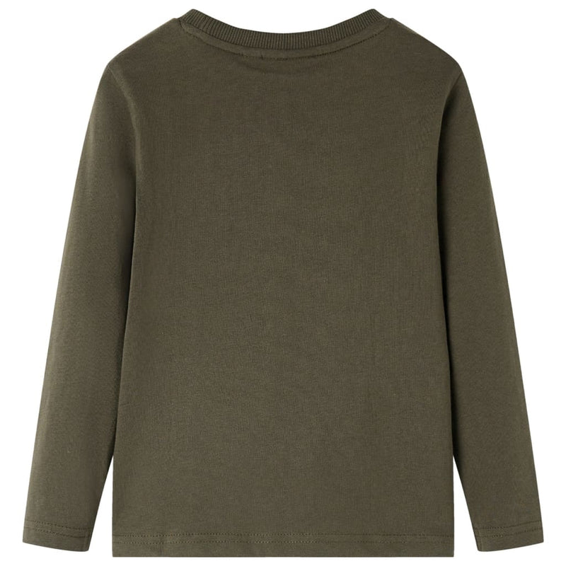 Afbeelding laden in galerijviewer, Vidaxl kindershirt met lange mouwen 116 kakikleurig
