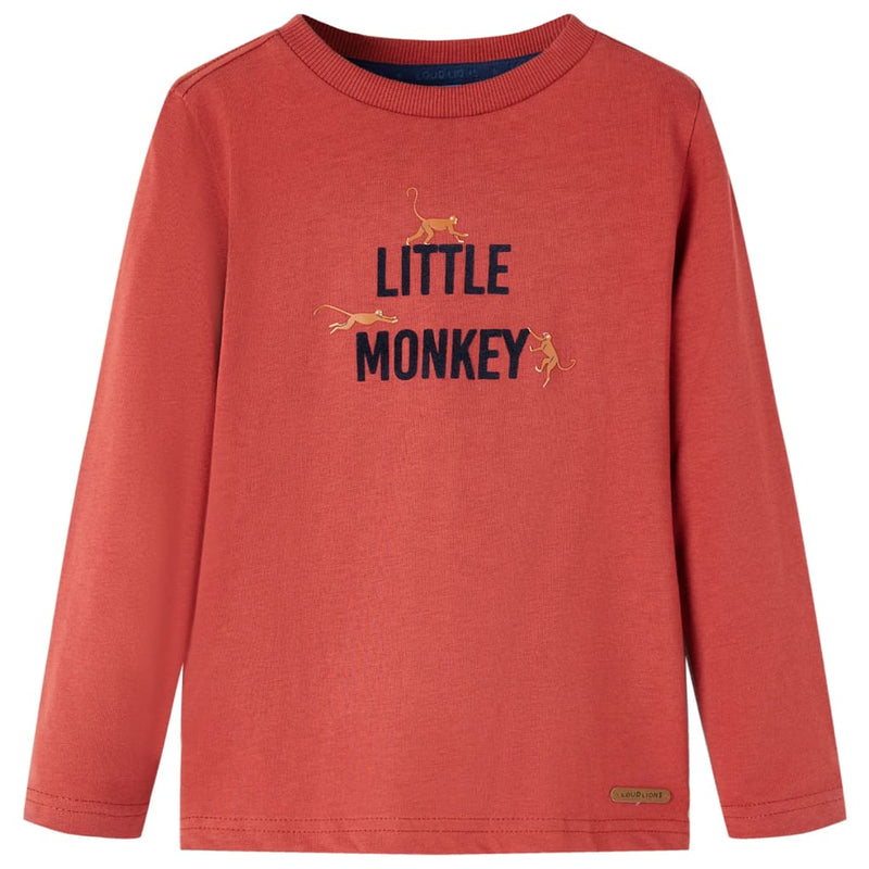 Afbeelding laden in galerijviewer, VidaXL Kindershirt met lange mouwen 104 roodbruin
