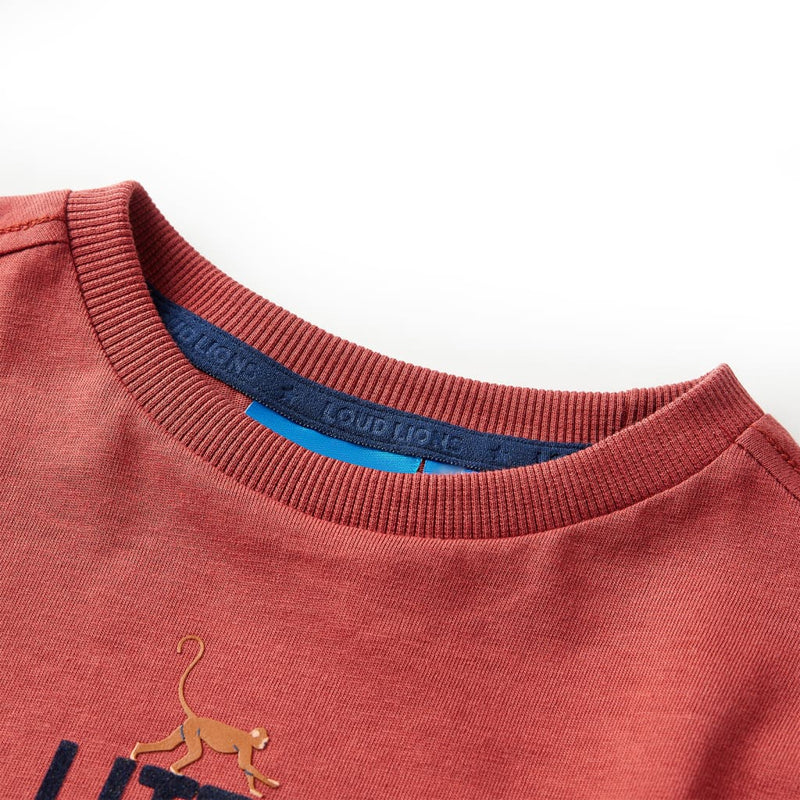 Afbeelding laden in galerijviewer, VidaXL Kindershirt met lange mouwen 104 roodbruin
