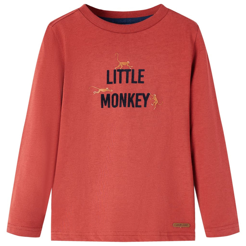 Afbeelding laden in galerijviewer, Vidaxl kindershirt met lange mouwen 140 roodbruin

