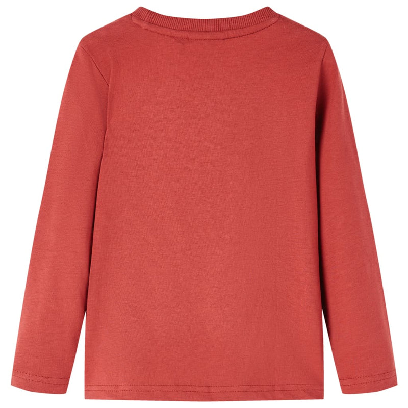 Afbeelding laden in galerijviewer, Vidaxl kindershirt met lange mouwen 140 roodbruin

