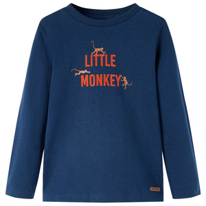 Vidaxl kindershirt met lange mouwen 140 marineblauw