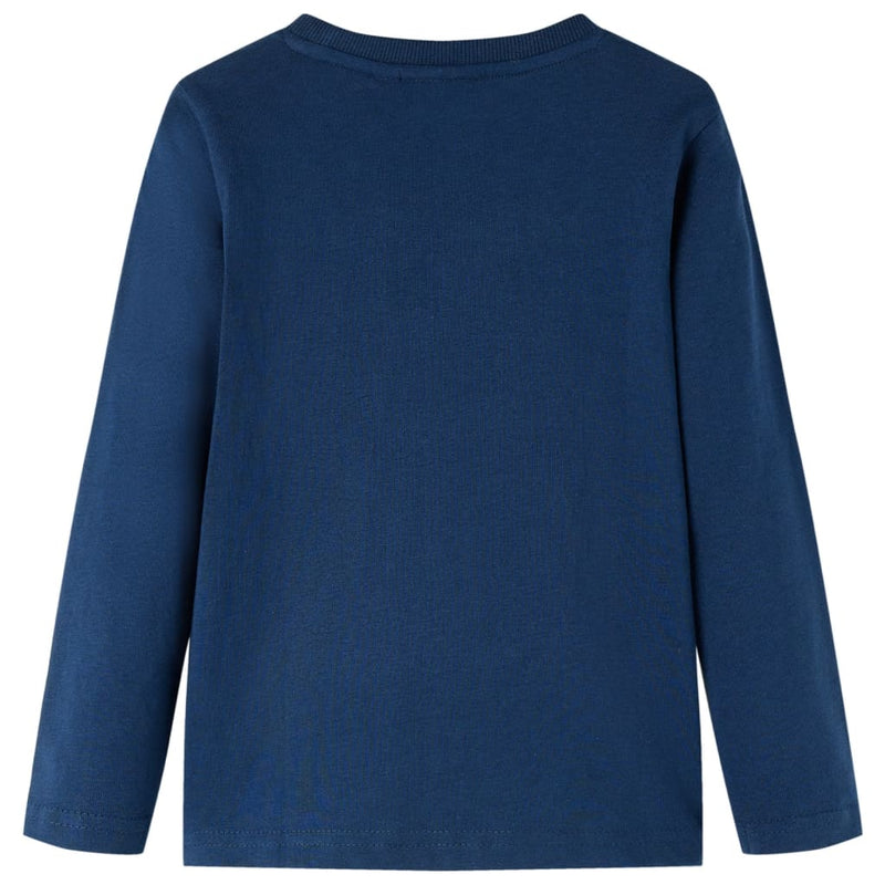 Afbeelding laden in galerijviewer, Vidaxl kindershirt met lange mouwen 140 marineblauw
